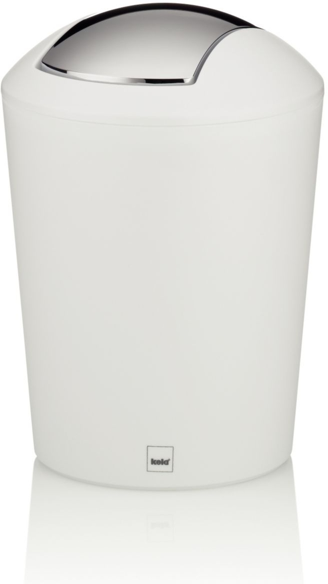 Kela Marta prullenbak 1.7 l chroom-wit 22271