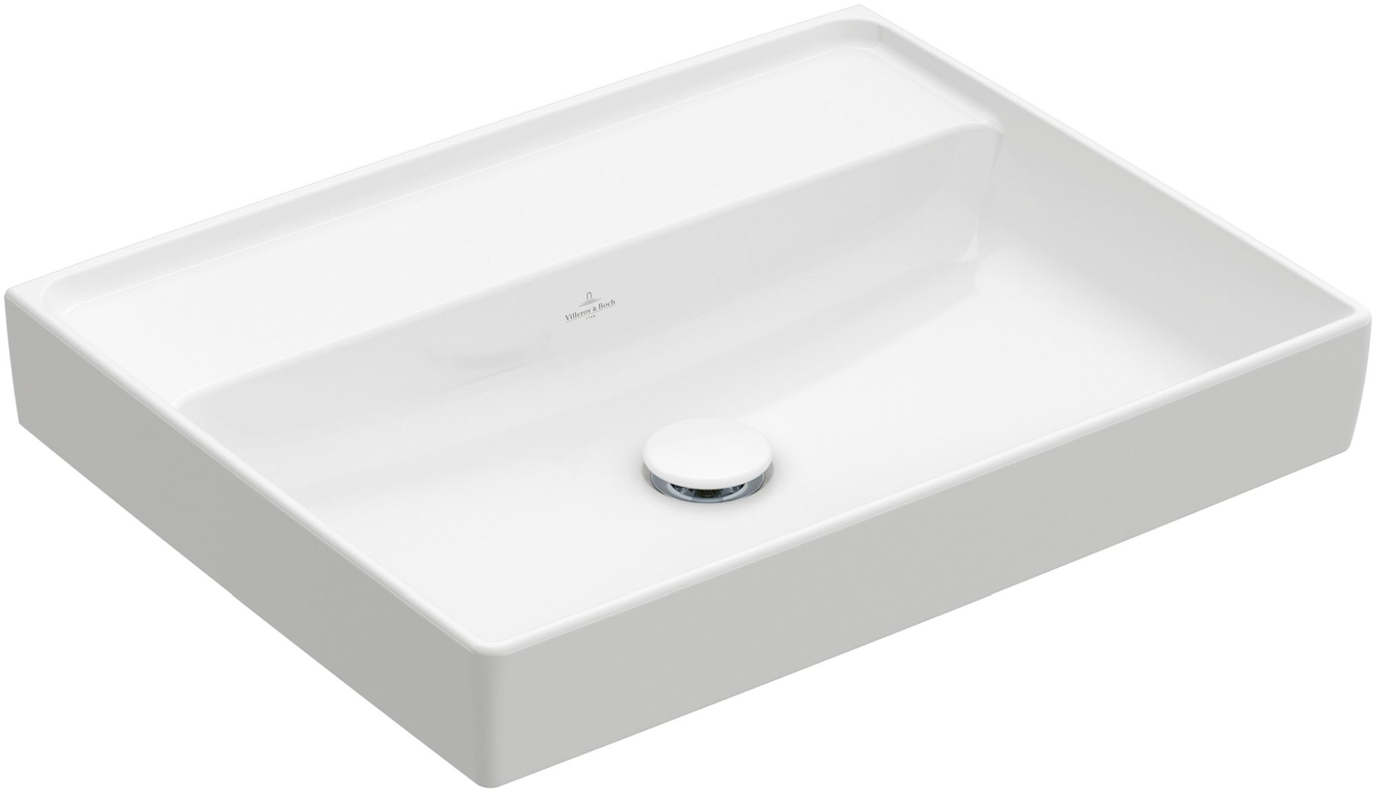 Villeroy & Boch Collaro wastafel 60x47 cm rechthoekig klassiek-meubel wit glans 4A336301