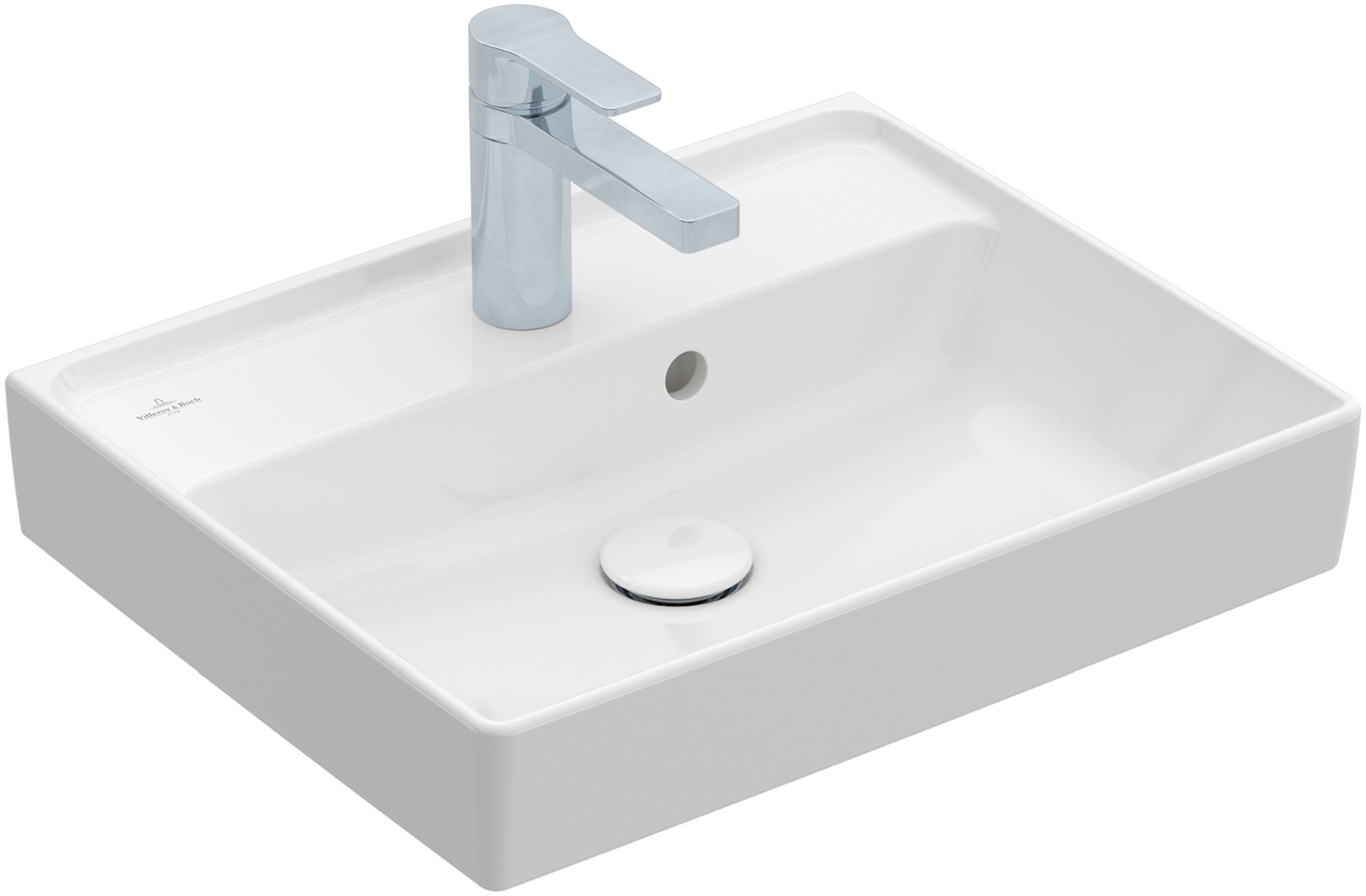 Villeroy & Boch Collaro wastafel 50x40 cm rechthoekig klassiek-meubel wit glans 43345101