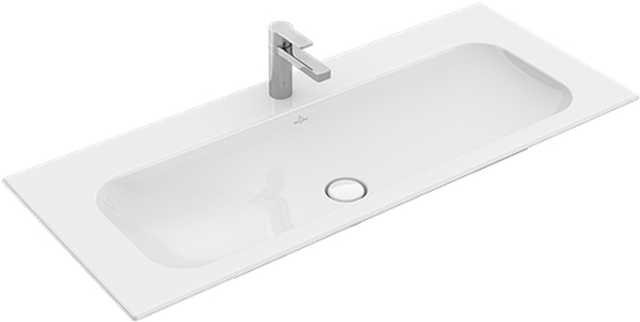 Villeroy & Boch Finion wastafel 120x50 cm rechthoekig meubel wit glans 4164CBR1