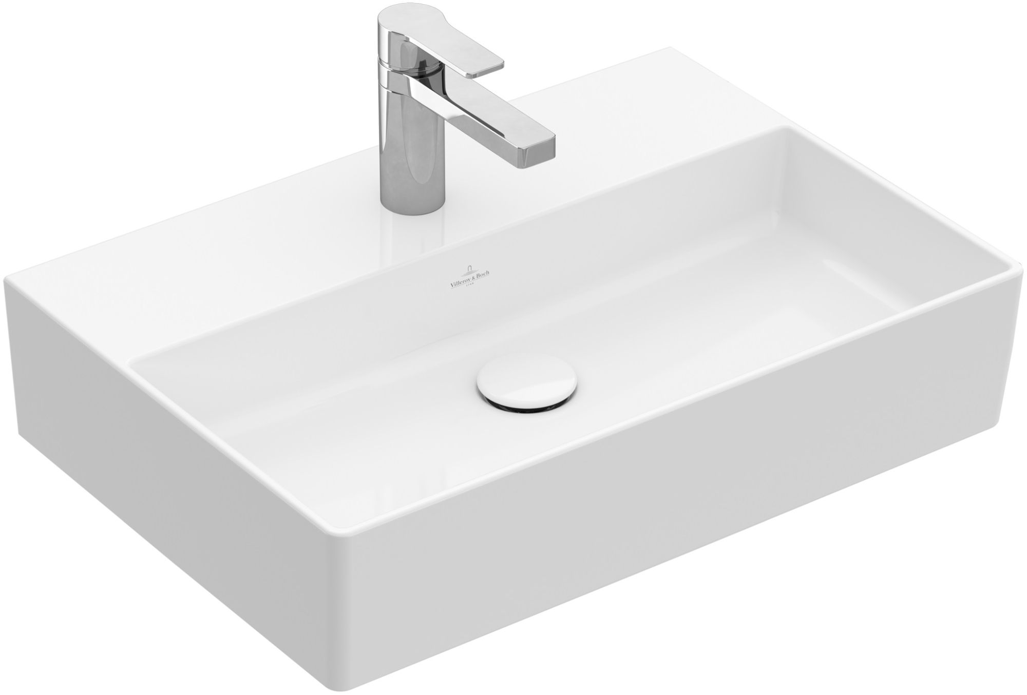 Villeroy & Boch Memento 2.0 wastafel 60x42 cm rechthoekig klassiek-meubel wit glans 4A226G01