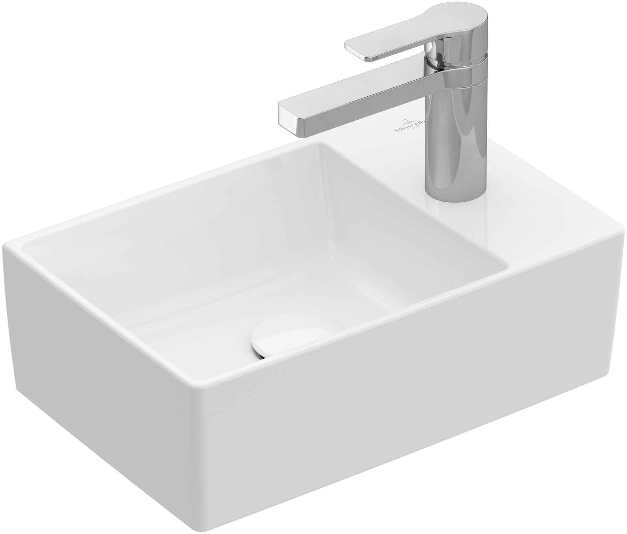 Villeroy & Boch Memento 2.0 wastafel 40x26 cm rechthoekig opbouw wit glans 43234G01