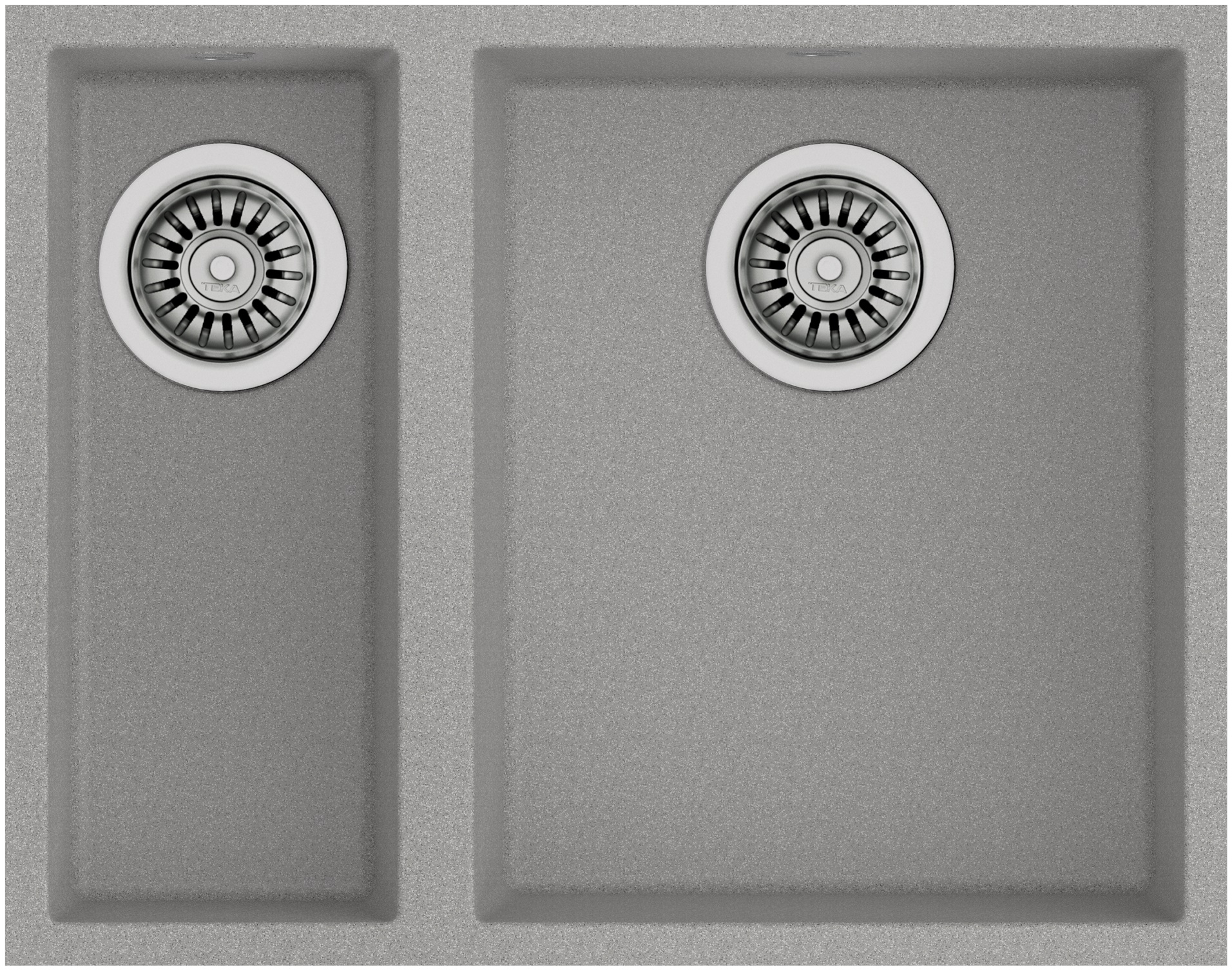 Teka Square tegraniet spoelbak 56x44 cm grijs/grafiet/onyx 115260030
