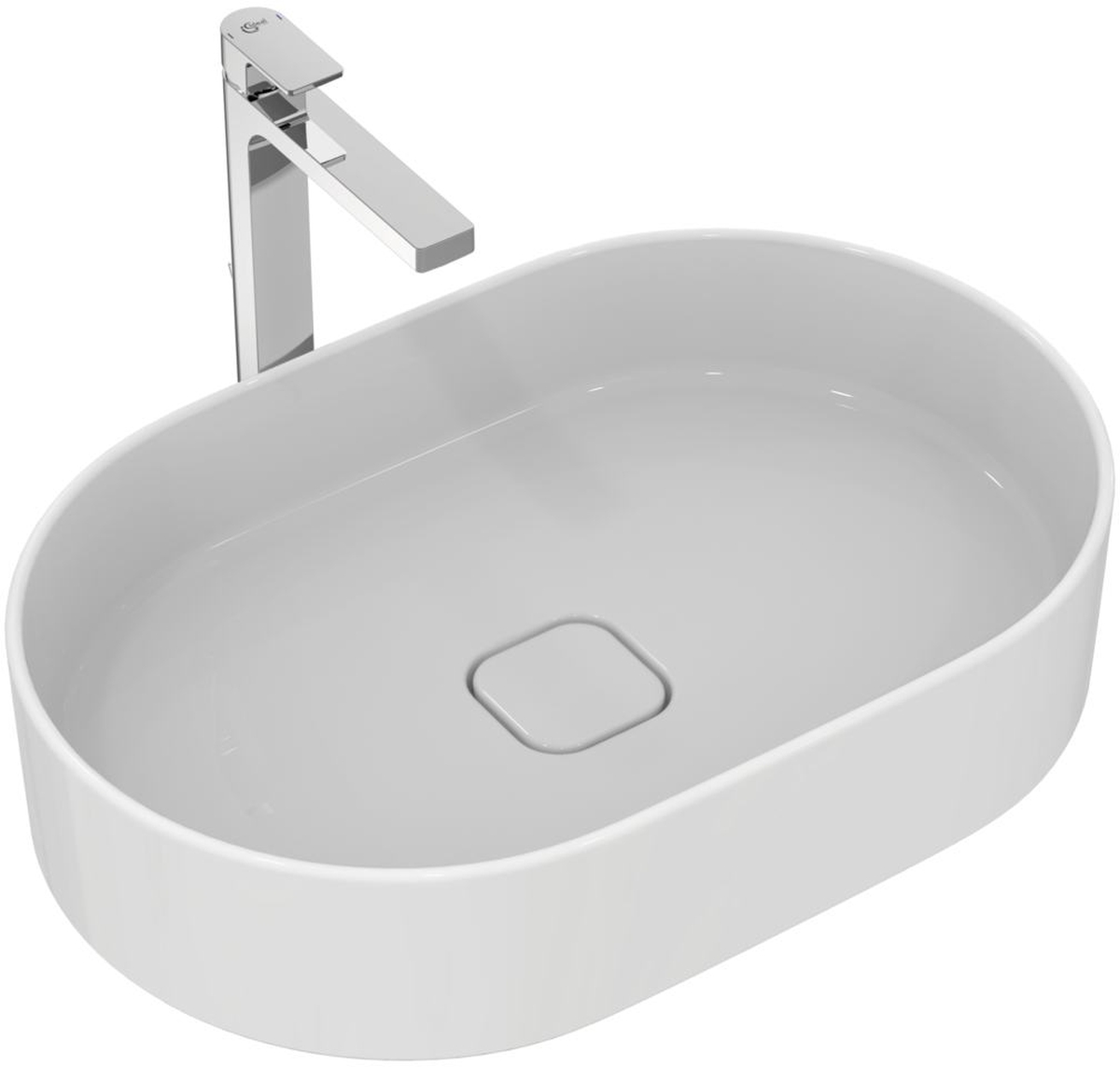 Ideal Standard Strada II wastafel 60x40 cm ovaal opbouw wit glans T298101