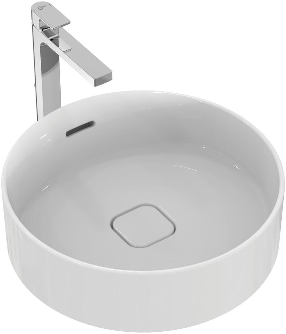 Ideal Standard Strada II wastafel 45x45 cm rond opbouw wit glans T296101