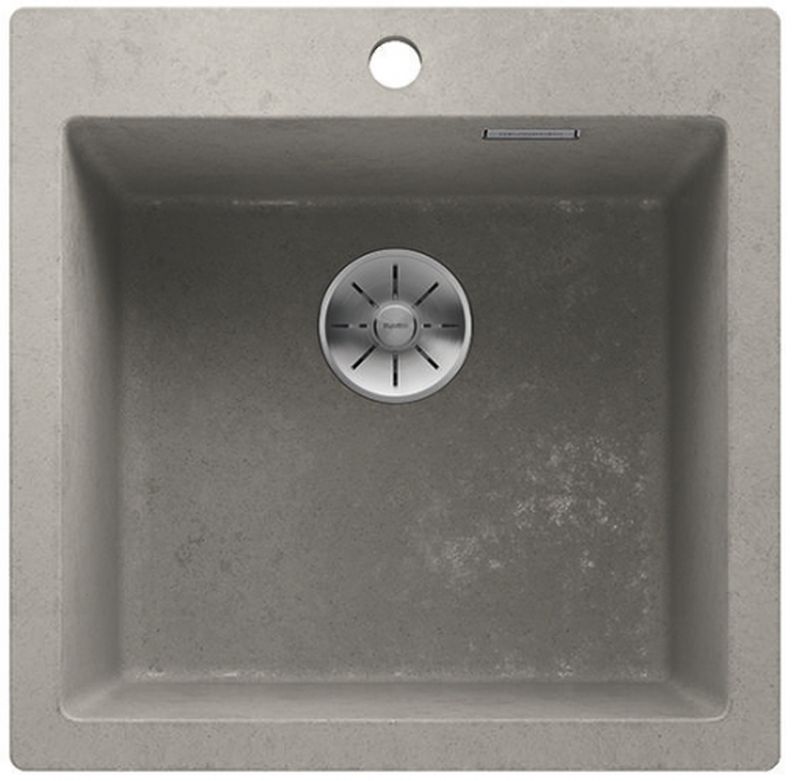 Blanco Pleon 5 spoelbak van graniet 51.5x51 cm grijs/grafiet/onyx 525304
