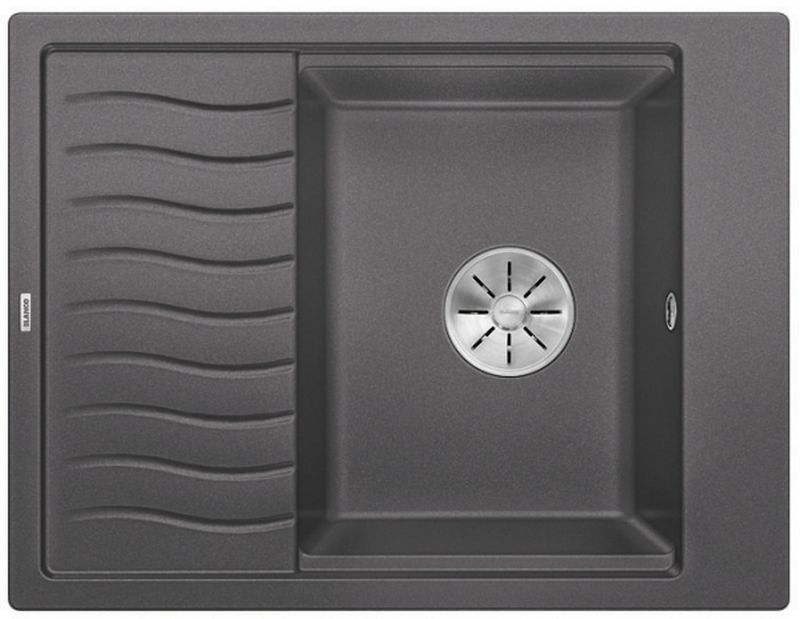 Blanco Elon 45 S spoelbak van graniet 65x50 cm grijs/grafiet/onyx 524825