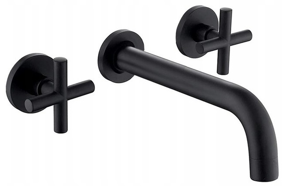 Rea Exit wastafelkraan inbouw zwart REA-B8000