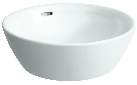 Laufen Pro B wastafel 42x42 cm rond opbouw wit glans H8129620001091