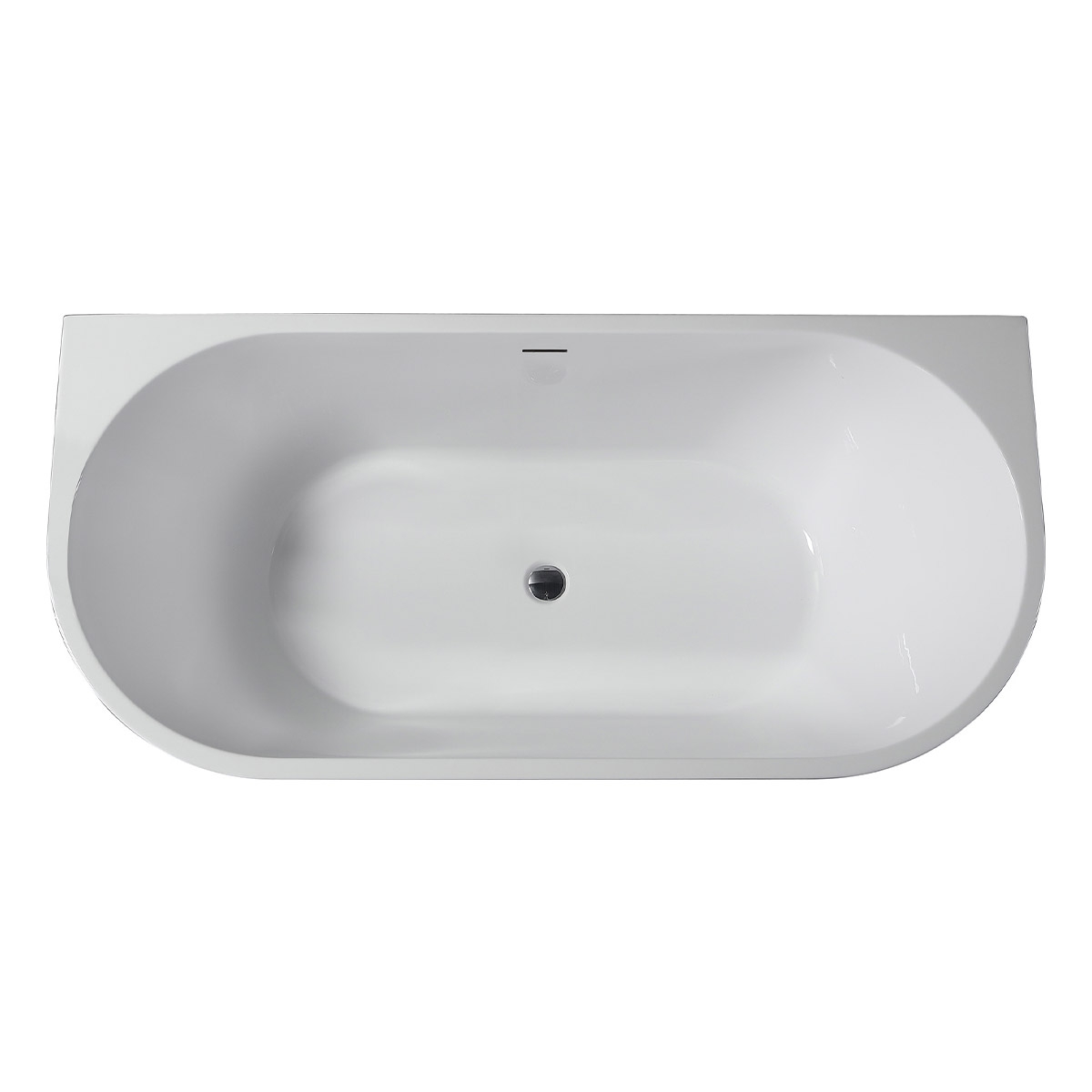 Hagser Ilsa aan de muur gemonteerd bad 170x80 cm ovaal wit HGR12000012