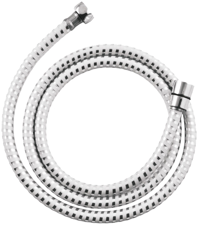 Invena doucheslang 150 cm chroom-wit AW-30-J02