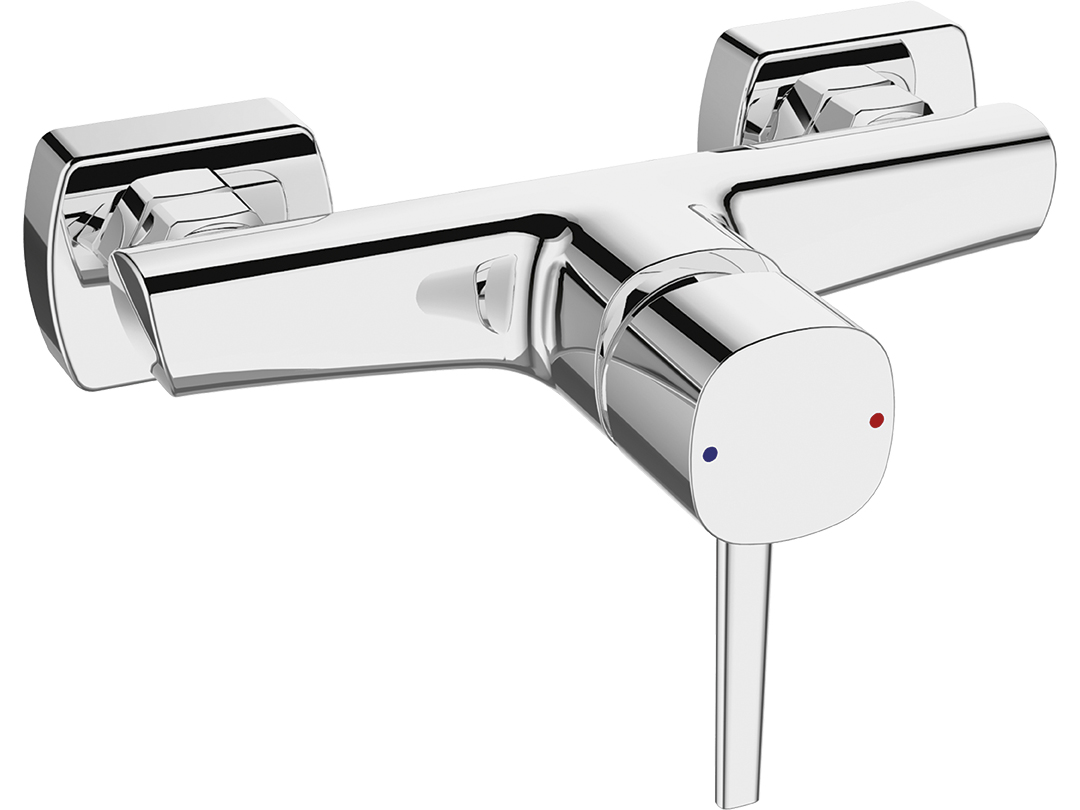 Laveo Pola douchekraan wand chroom BAP040D