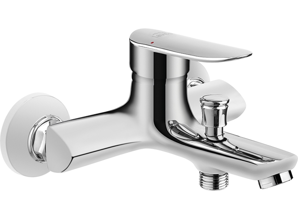 Laveo Appia bad- en douchekraan wand chroom BLP010D