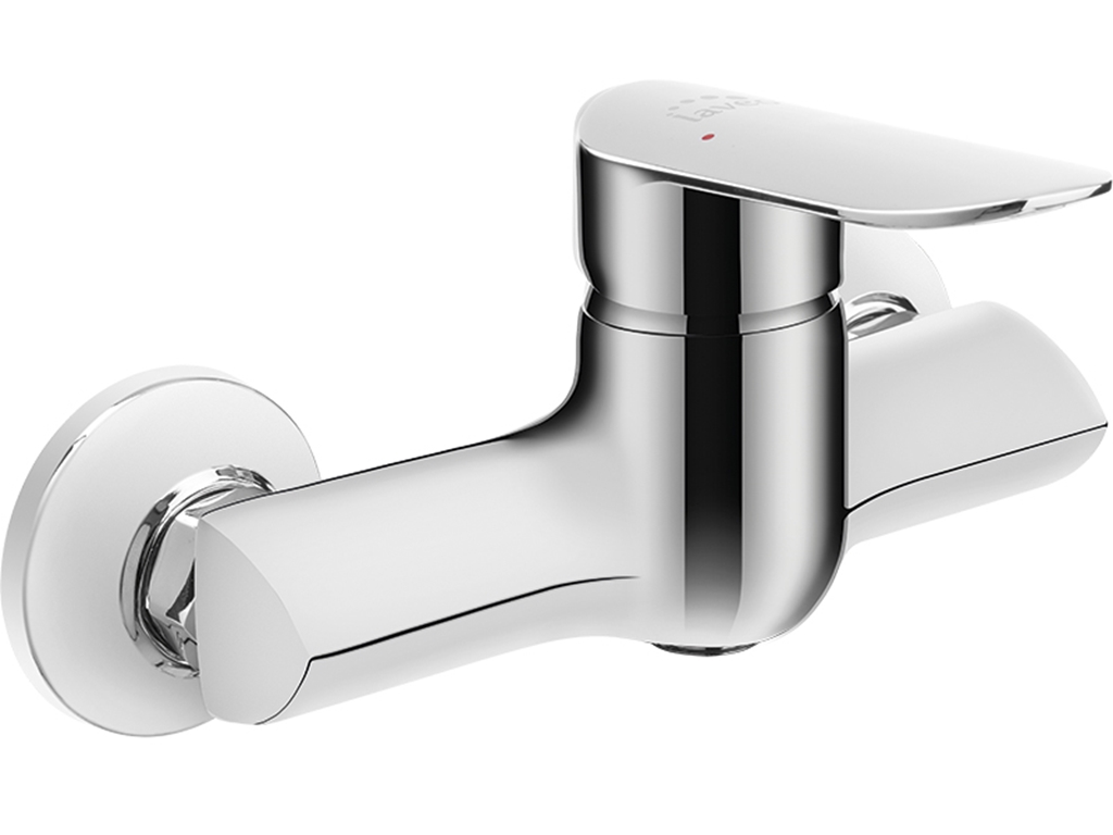 Laveo Appia douchekraan wand chroom BLP040D