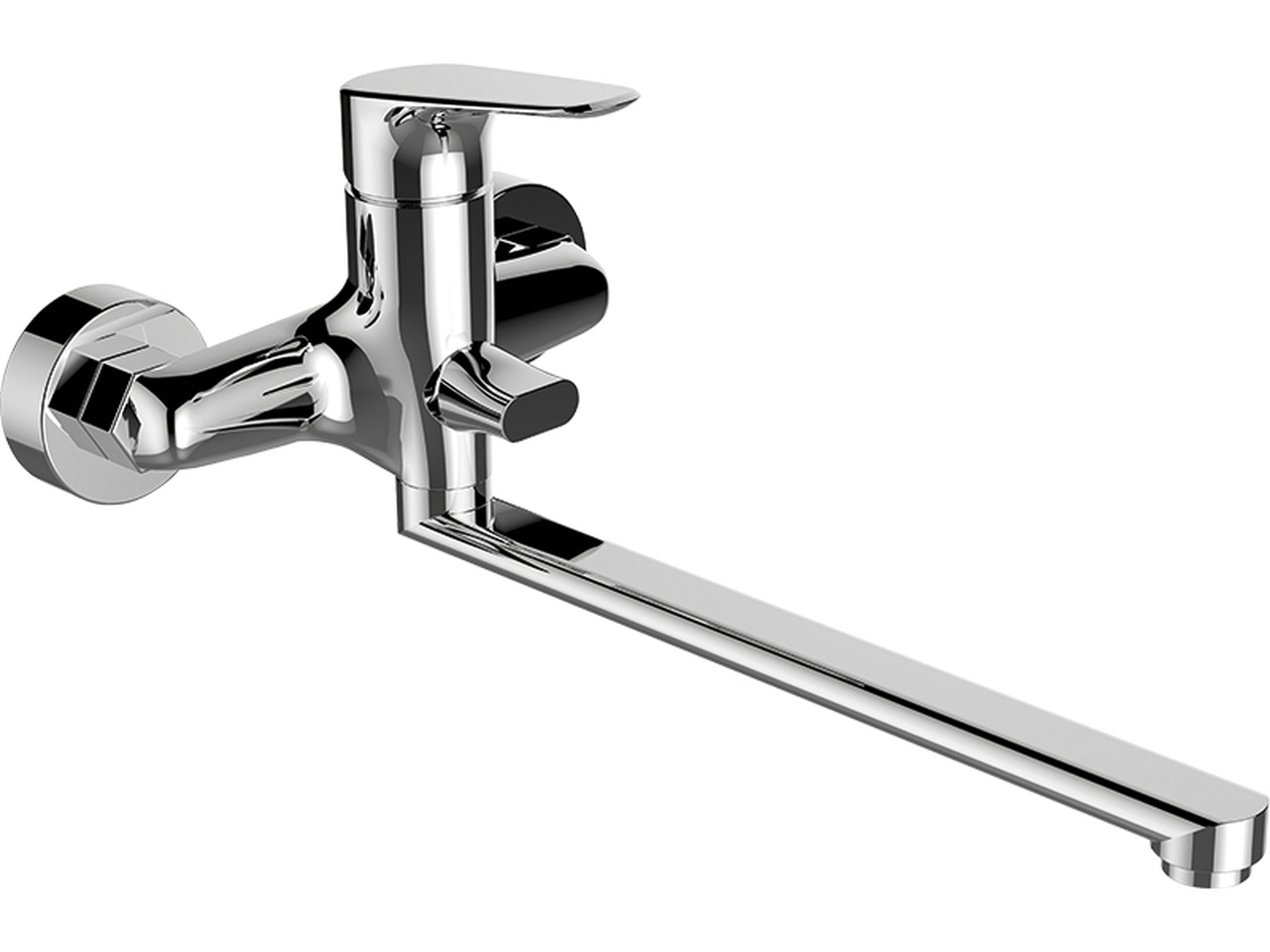 Laveo Rondo bad- en douchekraan wand chroom BLX01FD