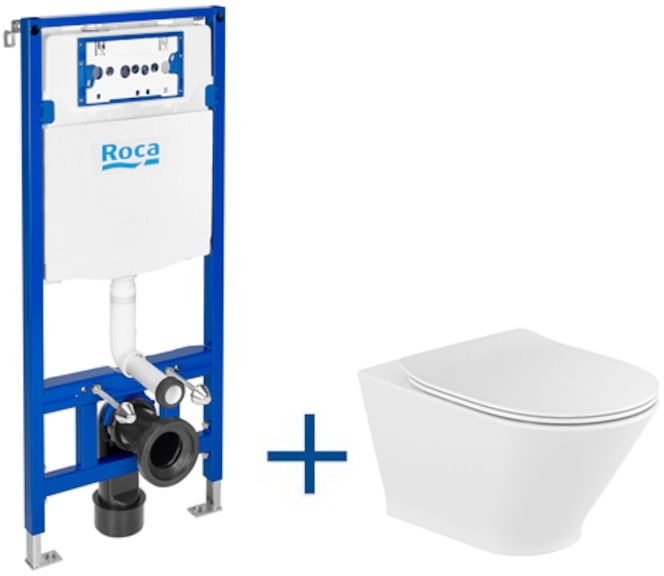Roca Gap Round toiletset frame met pot en bril A893104470