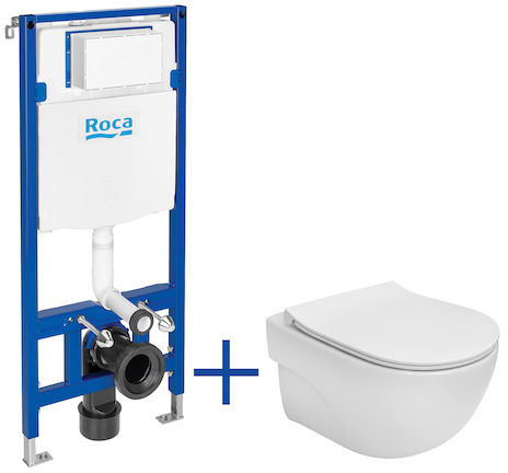 Roca Meridian toiletset frame met pot en bril A893104530