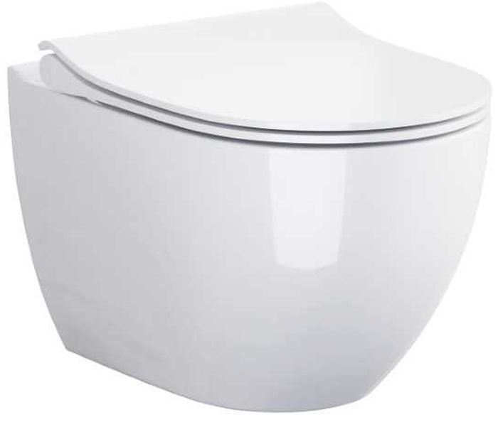 Cersanit Zen toiletpot met softclose toiletbril hangend zonder kraag wit S701-428
