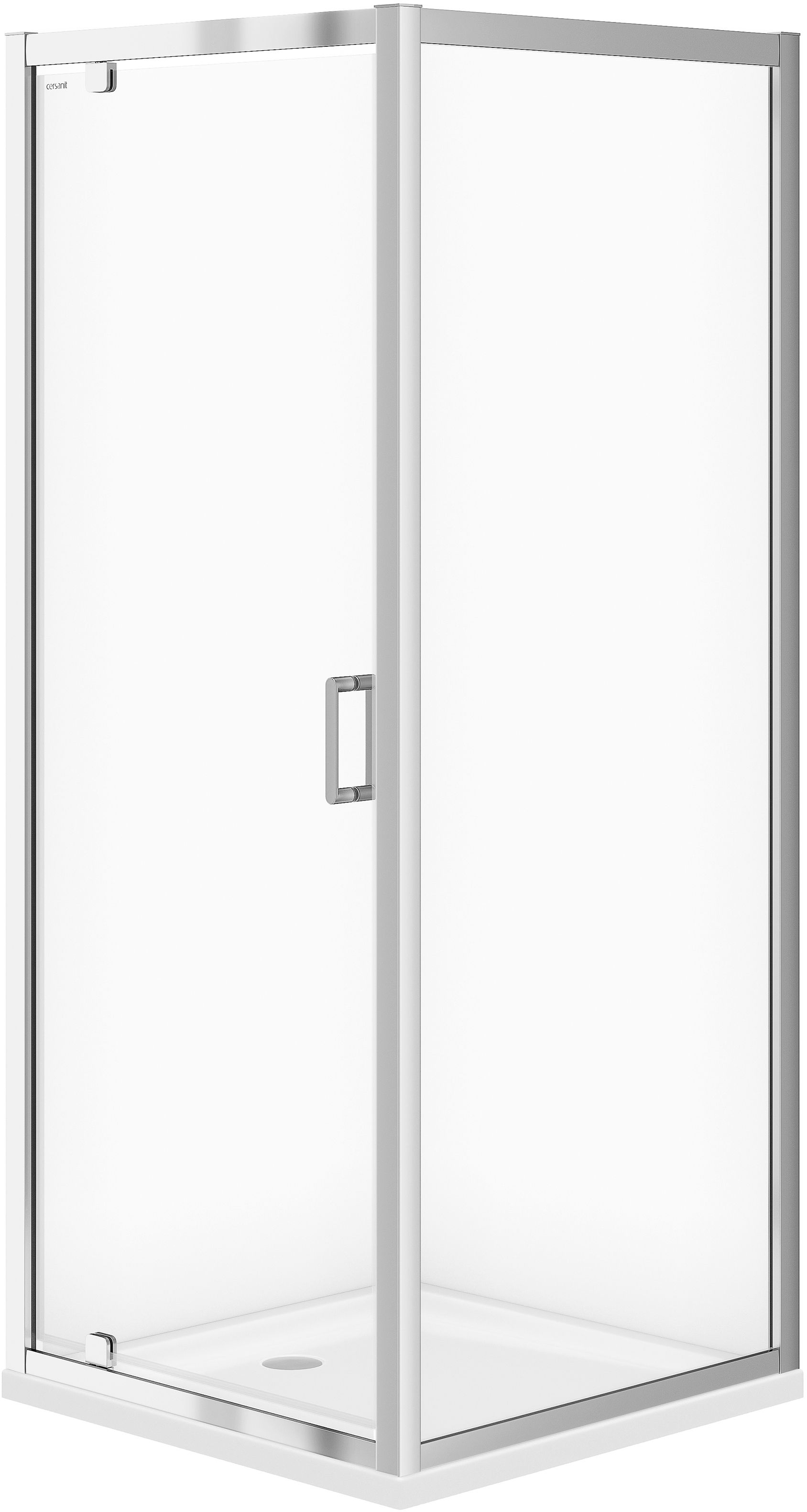 Cersanit Arteco cabine met douchebak 80x80 cm vierkant chroom glans/helder glas S601-115