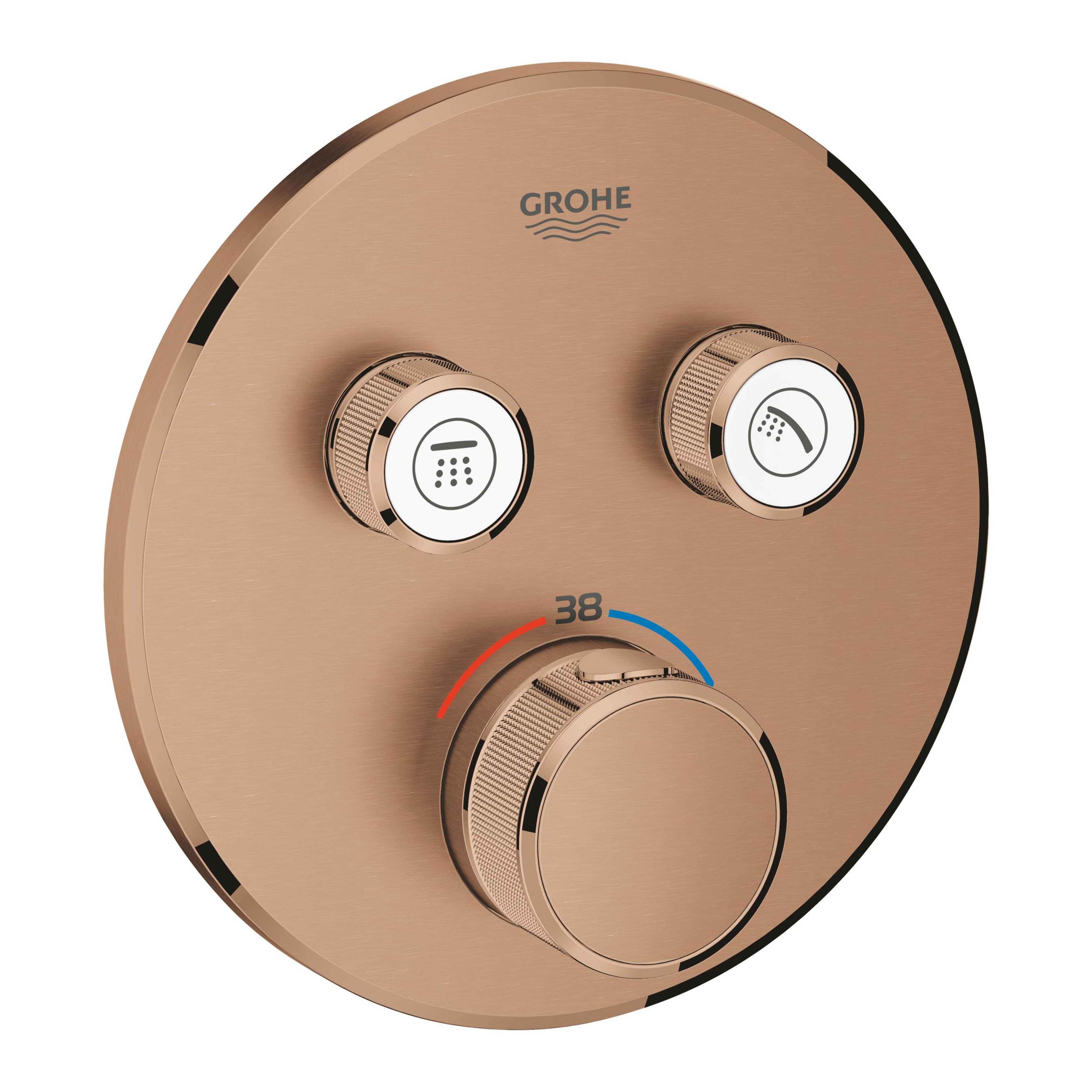 Grohe SmartControl bad- en douchekraan inbouw met thermostaat Brushed Warm Sunset 29119DL0