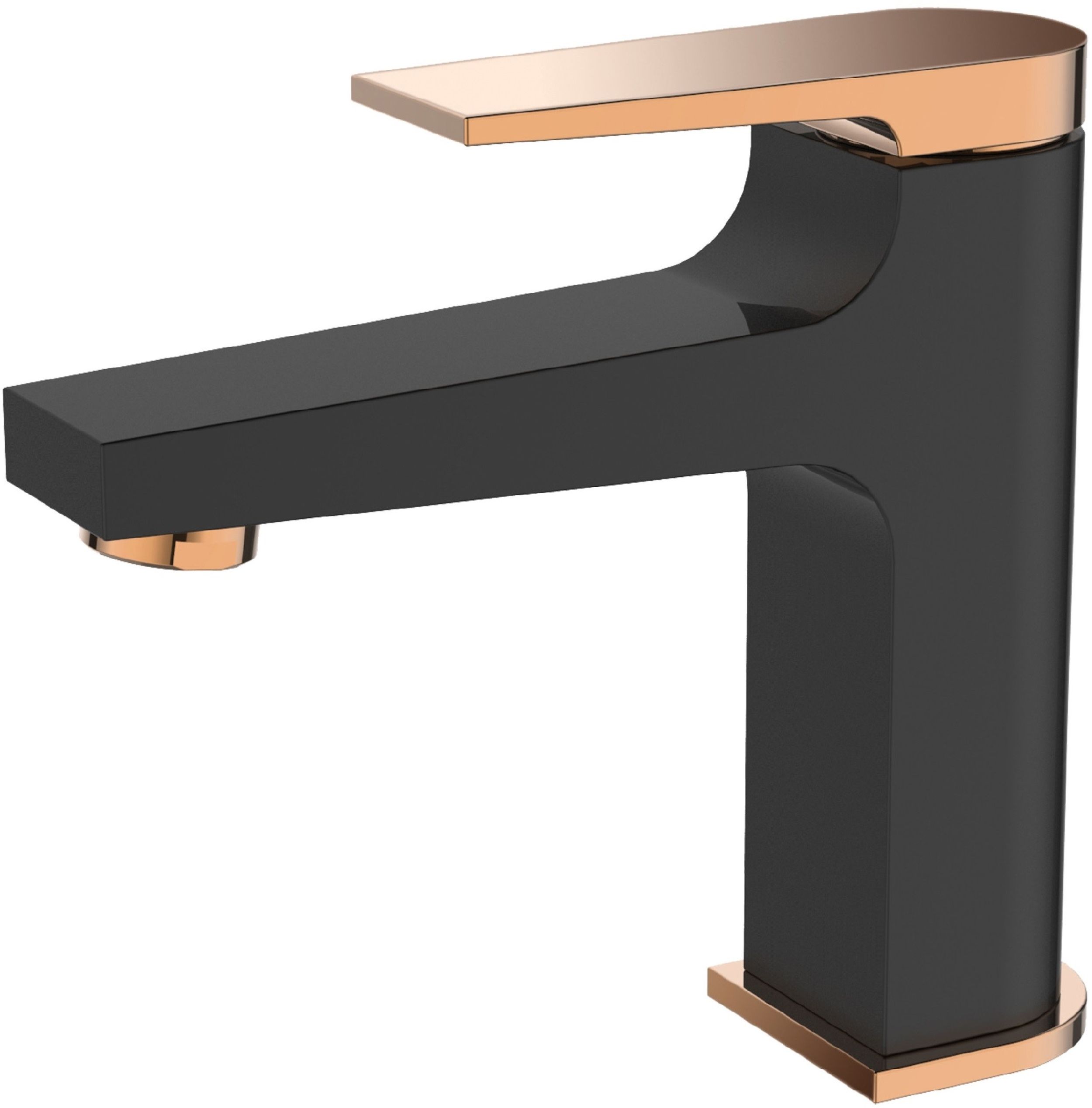 Invena Midnight wastafelkraan staand zwart-gouden BU-35-014