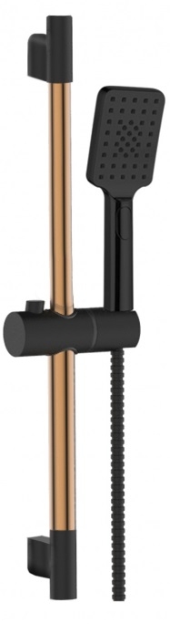 Invena Midnight doucheset wand zwart AU-35-014