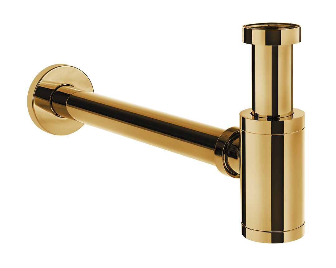 Laveo wastafelsifon flessengroen gouden CKSG61D