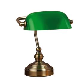 Markslöjd Bankers bureaulamp 1x40 W edelroest-groen 105930