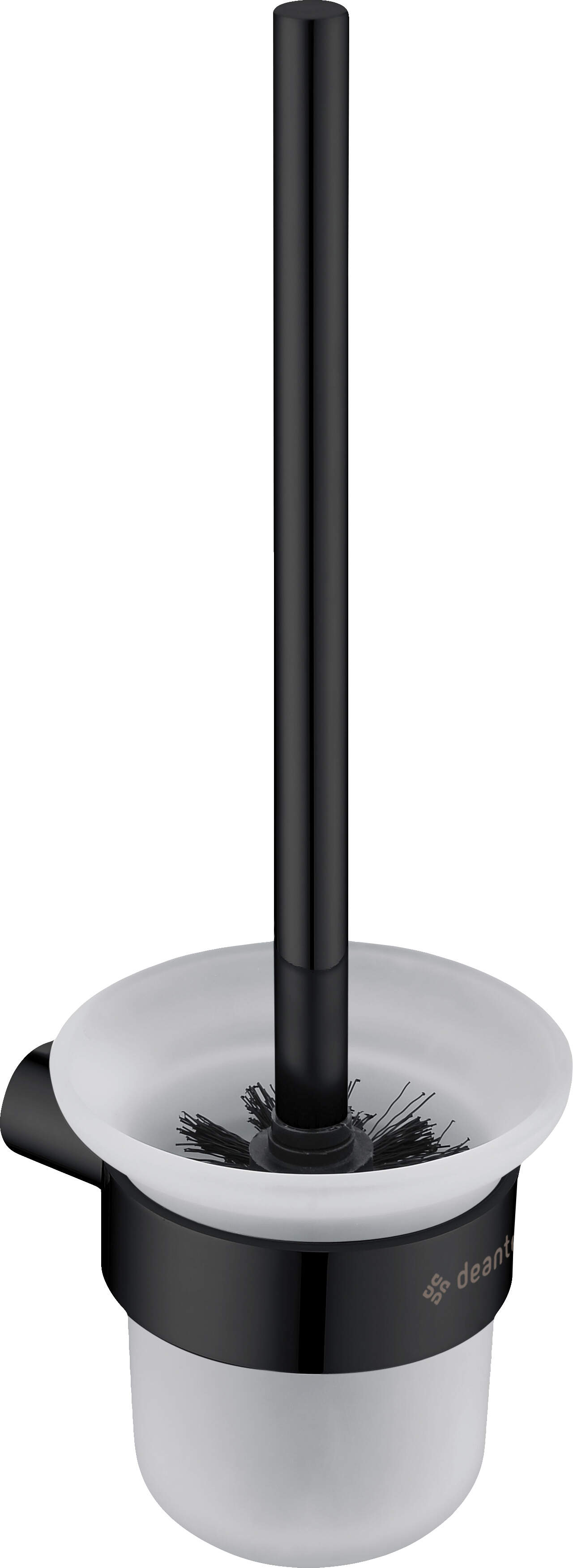 Deante Round toiletborstel ingeschroefd glas-zwart ADR_N711