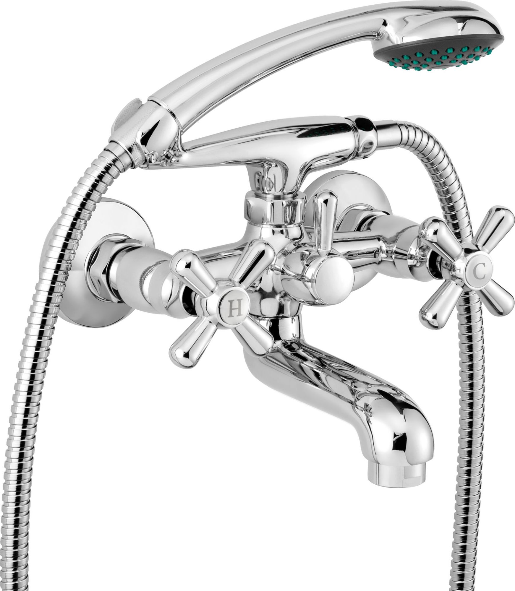 Deante Neo Symetrio bad- en douchekraan wand chroom BOS_011D