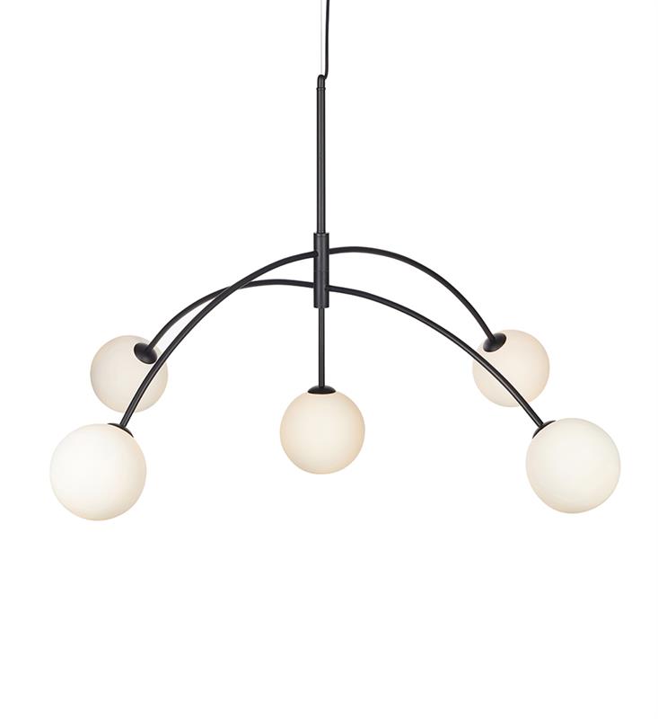 Markslöjd Heaven hanglamp 5x28 W wit-zwart 107560