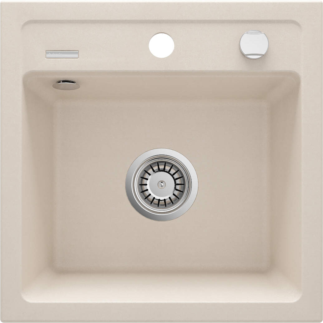Deante Zorba spoelbak van graniet 44x44 cm beige ZQZ_5103