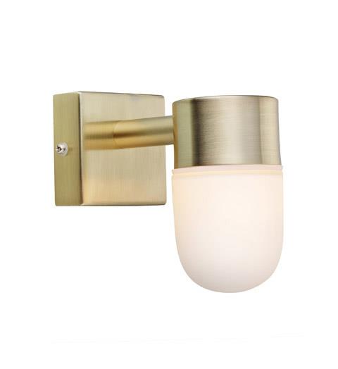 Markslöjd Menton wandlamp 1x18 W wit-messing 106374