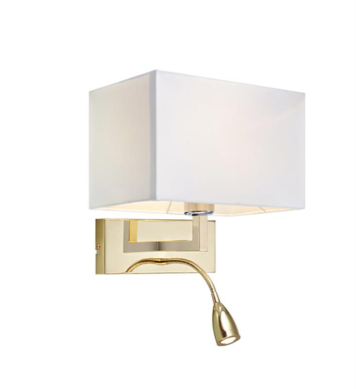 Markslöjd Savoy wandlamp 2x60 W wit-messing 106308