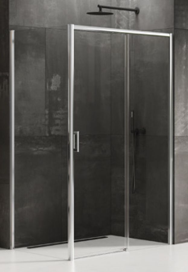 New Trendy Prime douchecabine 130x80 cm rechthoekig chroom glans/helder glas D-0305A/D-0123B