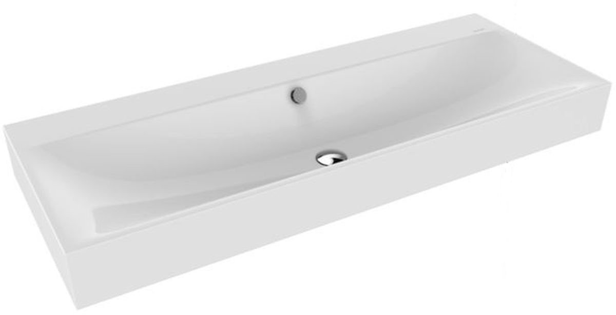 Kaldewei Silenio wastafel 120x46 cm rechthoekig klassiek wit glans 904506003001