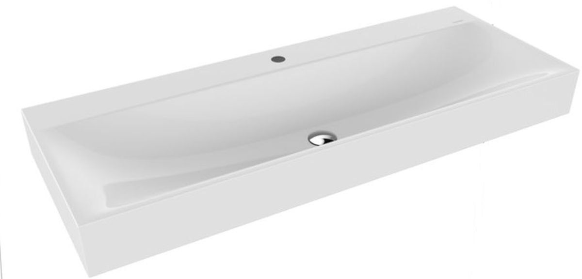 Kaldewei Silenio wastafel 120x46 cm rechthoekig klassiek wit glans 904506303001