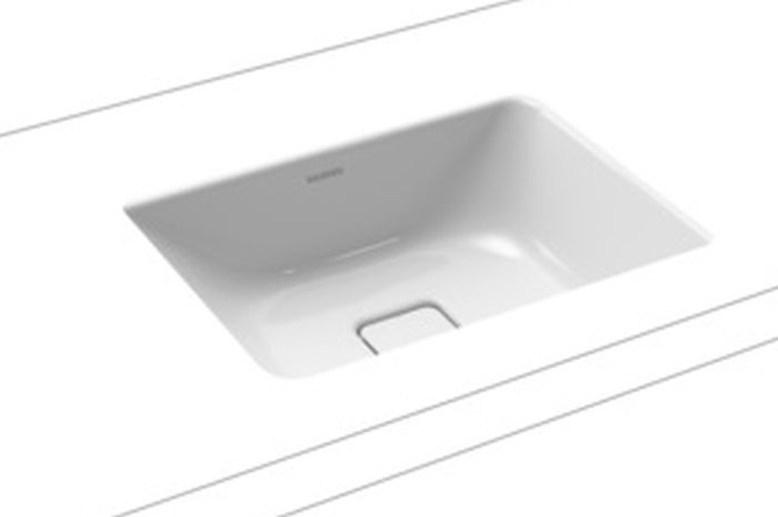 Kaldewei Cono wastafel 47x38.1 cm rechthoekig onderblad wit glans 908506003001