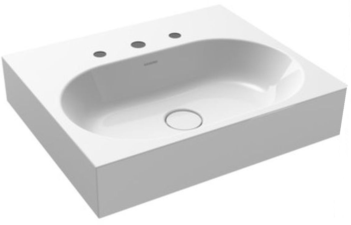 Kaldewei Centro wastafel 60x50 cm rechthoekig klassiek wit glans 903406033001