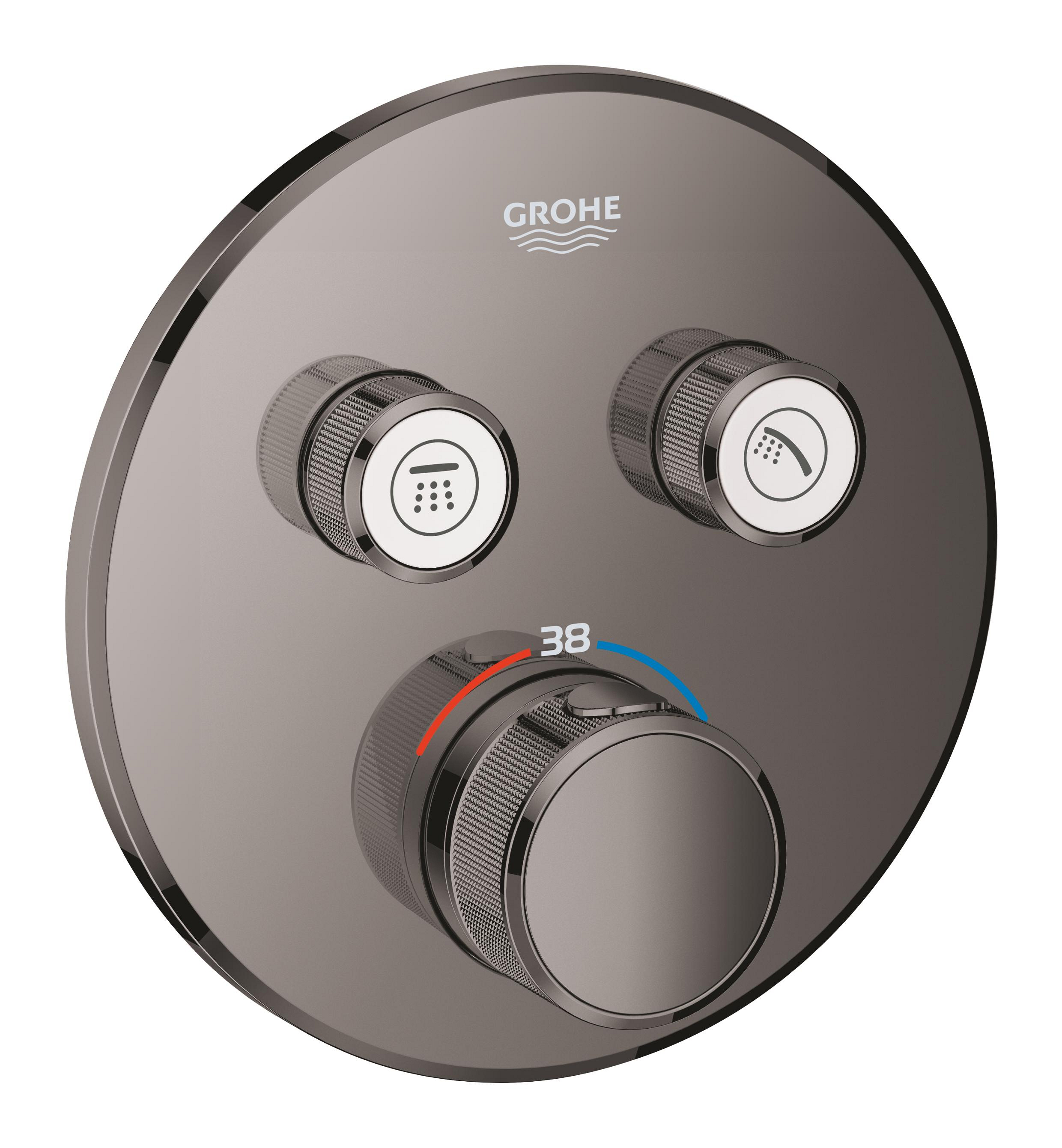 Grohe Grohtherm SmartControl bad- en douchekraan wand met thermostaat Hard Graphite 29119A00
