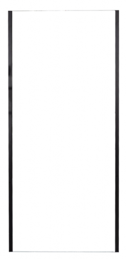 Rea Rapid douchewand 80 cm zwart mat/helder glas REA-K6421