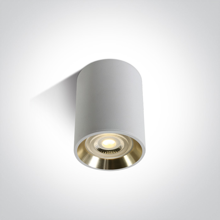 One Light Lawrio plafondlamp 1x10 W wit-gouden 12105AL/W/GL