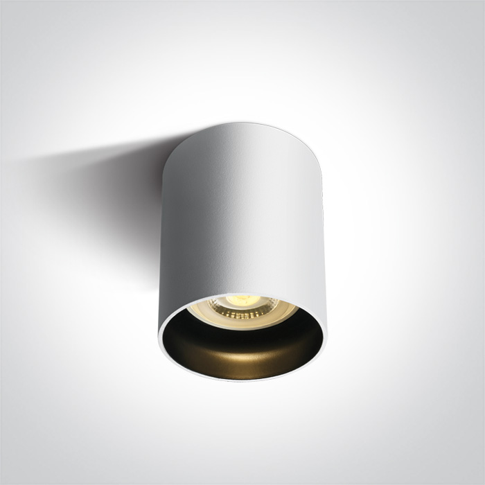 One Light Muzaki plafondlamp 1x10 W wit-zwart 12105N/W