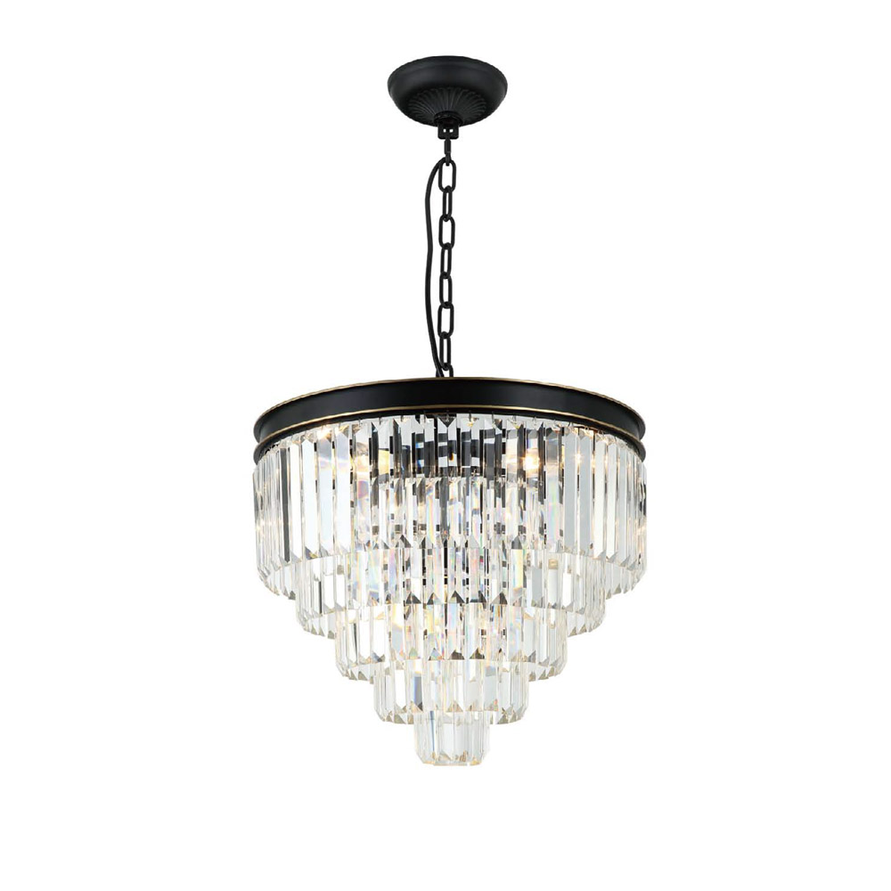 Open Design Artico hanglamp 3x8 W zwart-doorzichtig OR80001
