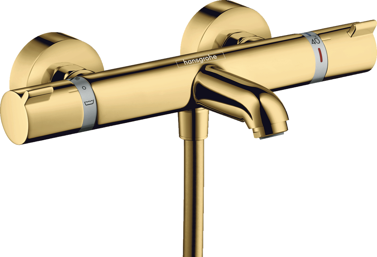 Hansgrohe Ecostat bad- en douchekraan wand met thermostaat gouden 13114990