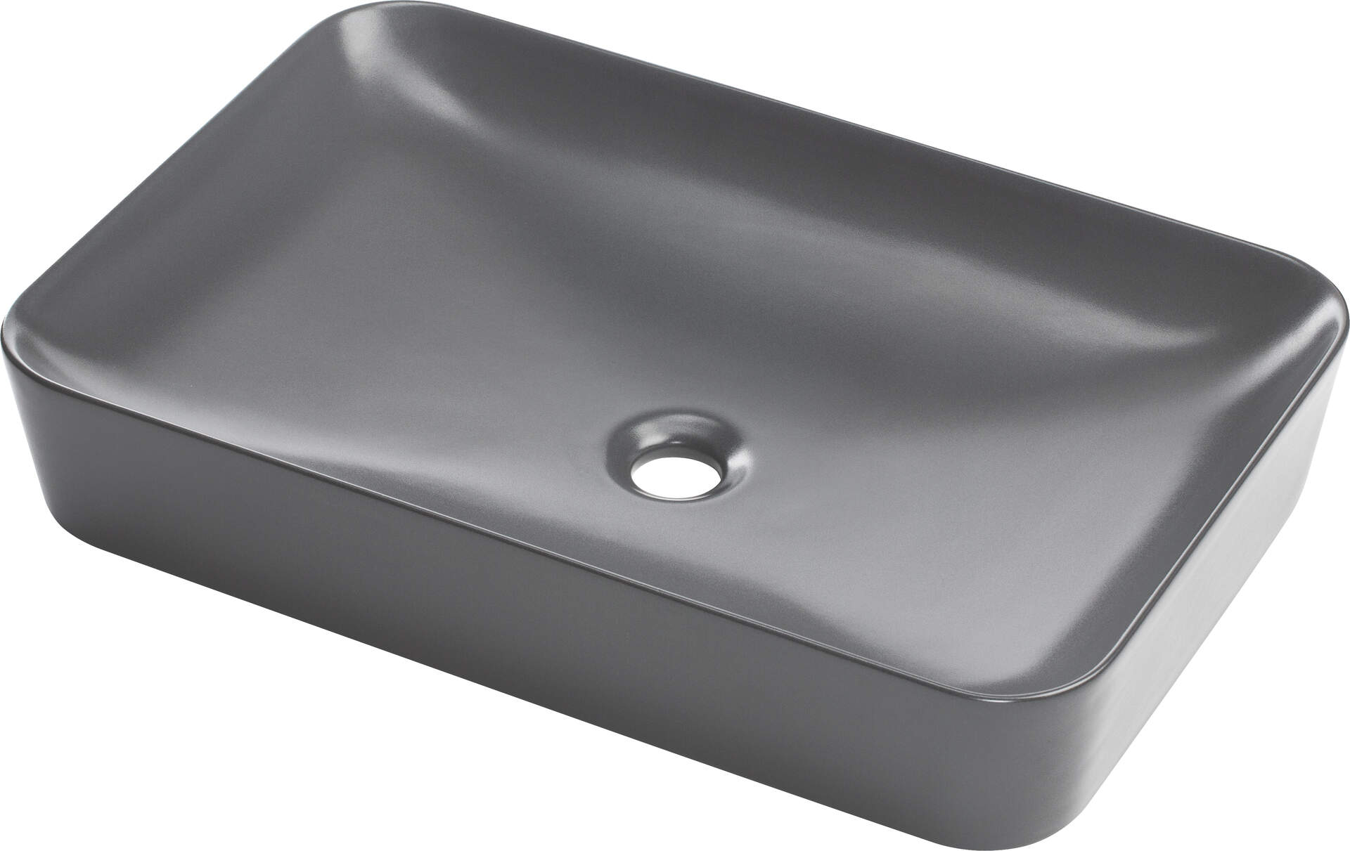 Deante Tess wastafel 59.7x39.6 cm rechthoekig opbouw mat CDS_DU6S