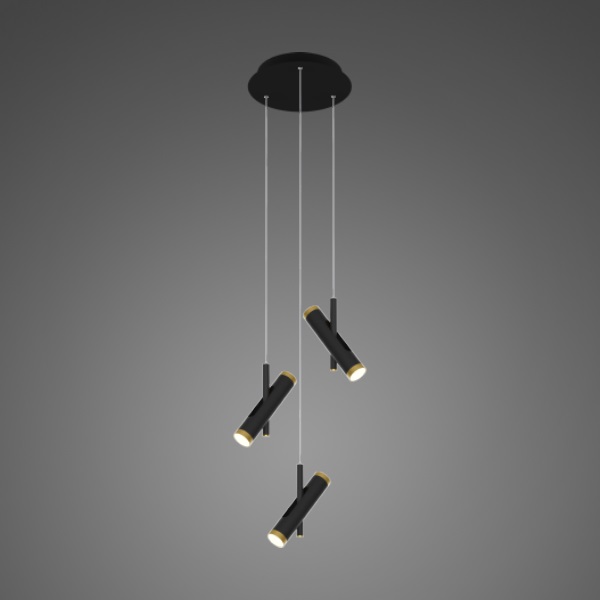 Altavola Design Lunette hanglamp 6x3 W zwart-gouden LA062/P3_black