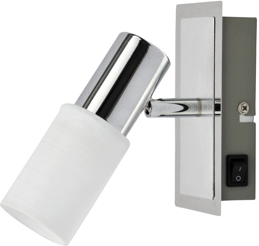 Rabalux Logan wandlamp 1x40 W wit-chroom 6096