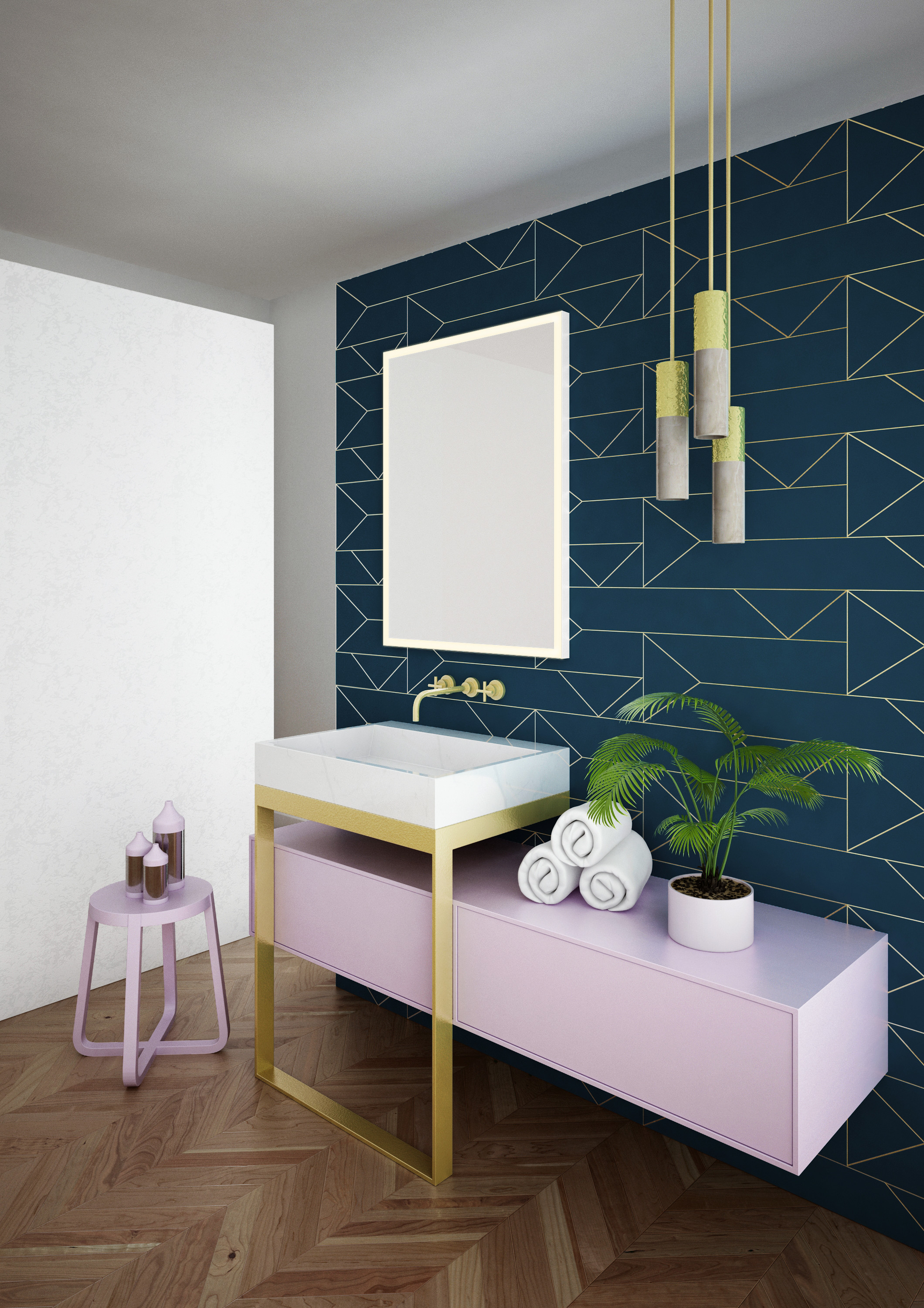 Dubiel Vitrum Solid spiegel 60x80 cm rechthoekig met verlichting wit 5905241006901