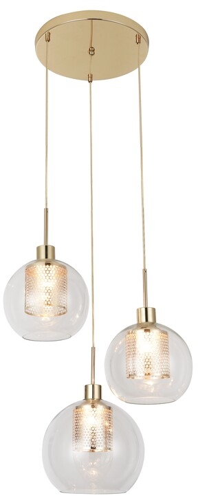 Rabalux Philana hanglamp 3x60 W doorzichtig-gouden 6496